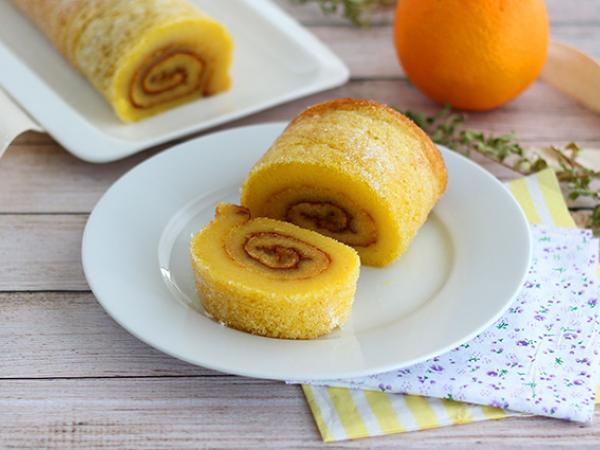 Recipe Orange swiss roll from portugal - torta de laranja