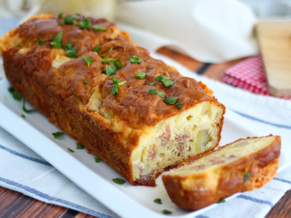 Recipe Cheese and ham cake