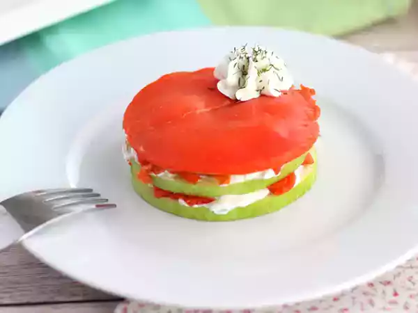 Recipe Salmon mille-feuille with green apple