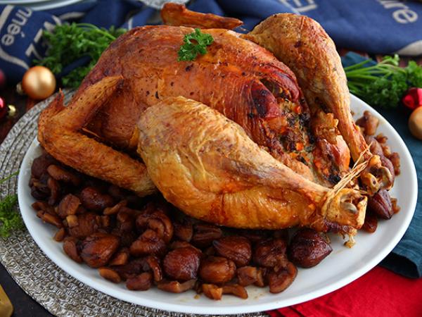 Recipe Roasted capon with chestnuts