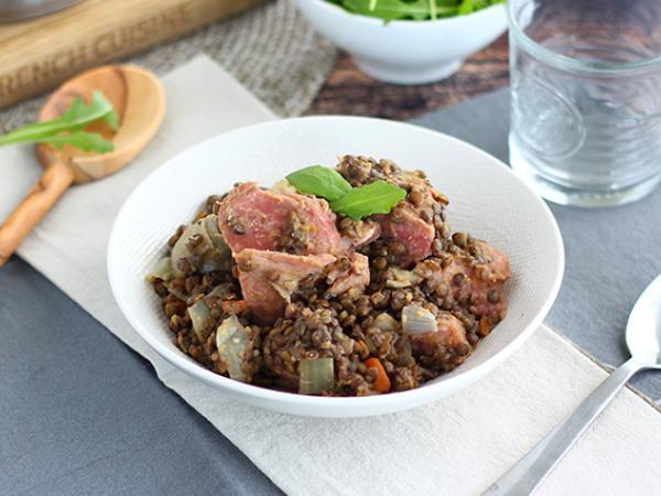 Recipe Pork butt with lentils (petit salé aux lentilles)