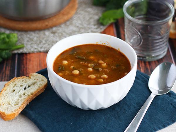 Recipe Chickpea and spinach soup