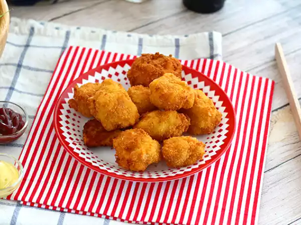 Recipe Macaroni fritters with ham and cheese