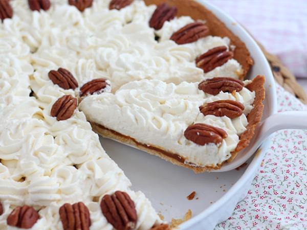 Recipe Vanilla pecan and caramel tart