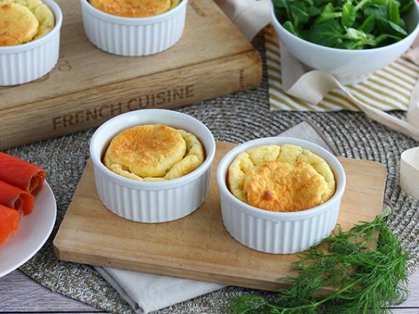 Recipe Smoked salmon and cream cheese soufflés