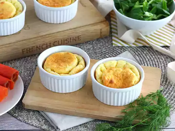 Recipe Smoked salmon and cream cheese soufflés