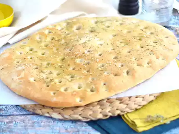 Recipe Focaccia, the italian bread with rosemary