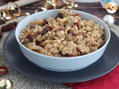 Recipe Vegetarian risotto with sun-dried tomatoes and mushrooms