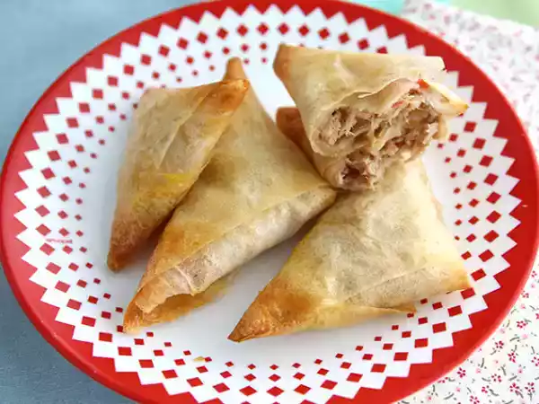 Recipe Tuna and tomato samosas