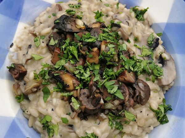 Recipe Creamy risotto with mushrooms - vegan risotto