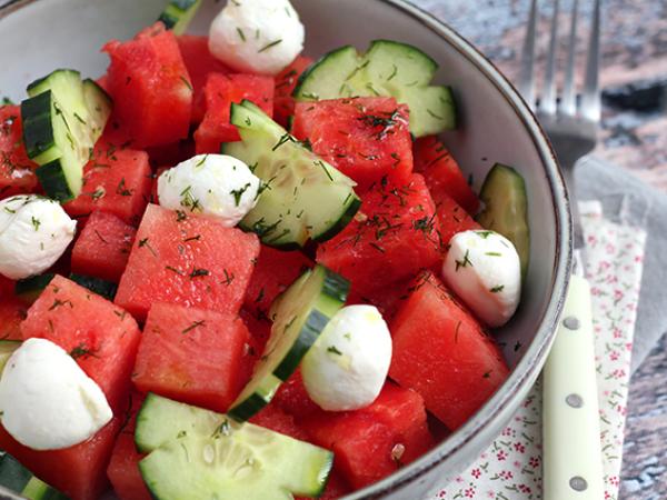 Recipe Watermelon and cucumber salad