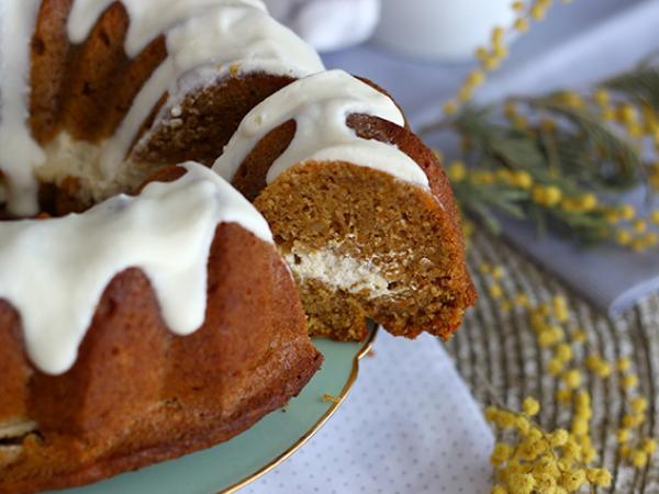 Recipe Carrot cake stuffed with cheesecake