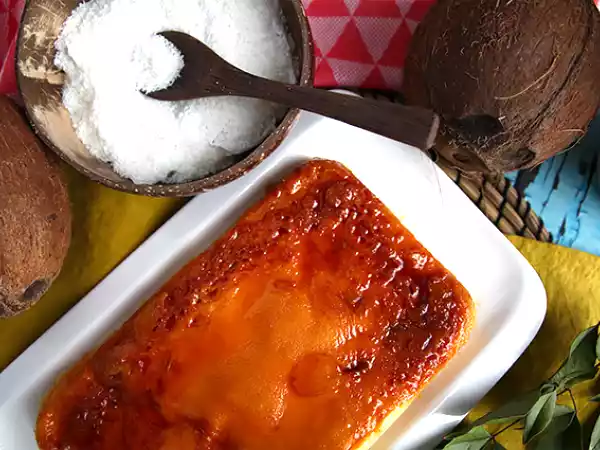 Recipe Microwave coconut flan in 8 minutes