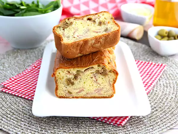 Recipe Ham, cheese, and green olive cake