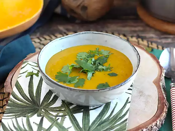 Recipe Butternut squash and red lentil soup