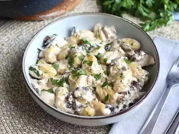 Recipe Gnocchi with mushrooms, a tasty and easy meal