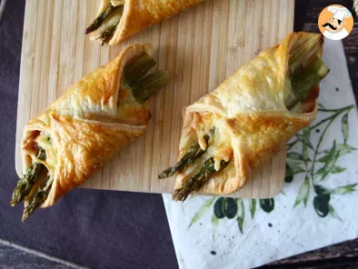 Recipe Puff pastry baskets with asparagus, ham and cheese