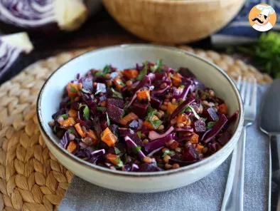 Recipe Lentil, butternut, red cabbage, beet and parsley salad (perfect for fall/winter)