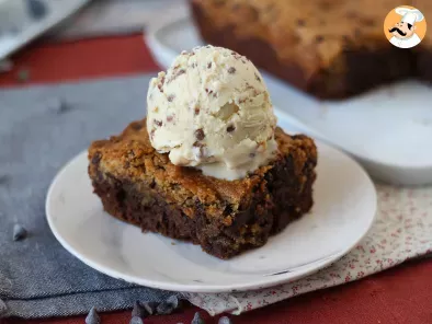 Recipe Brookies, the perfect combination of a brownies and a cookie
