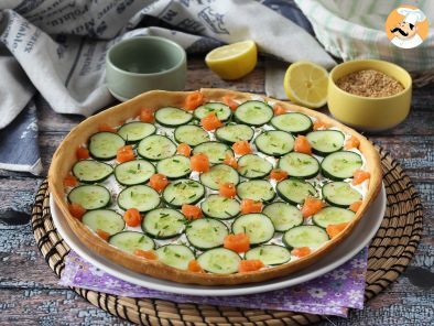 Recipe Super-refreshing summer tart: ricotta, cucumber and smoked salmon