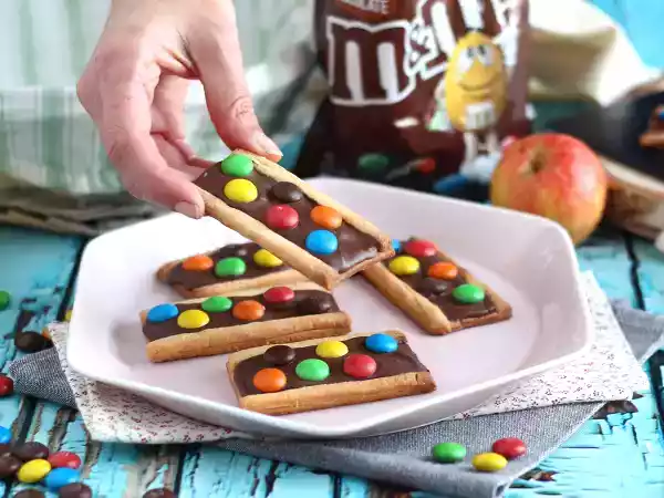 Recipe Shortbread cookies with m&m's