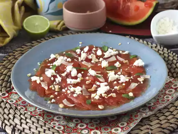 Recipe Watermelon carpaccio: the refreshing summer starter