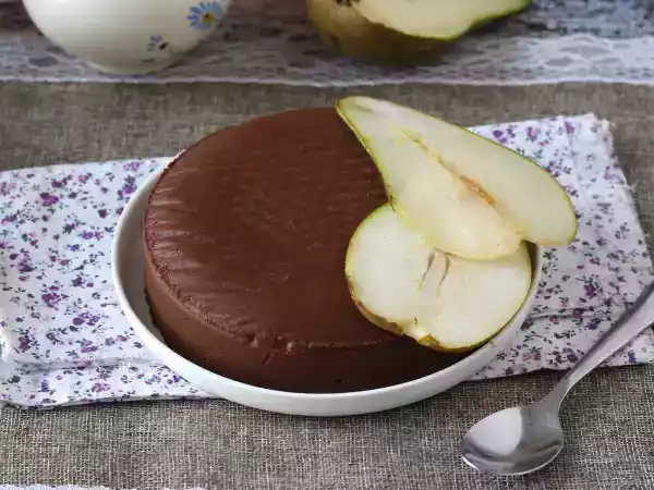 Recipe Pear and chocolate fudge, the super easy dessert with only 2 ingredients!