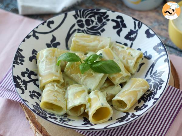 Recipe Pasta with ricotta cream and basil