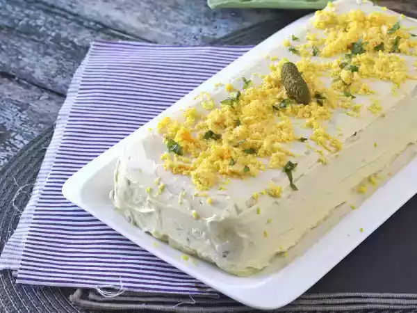 Recipe Cold potato cake with tuna and mayonnaise, you don't need an oven to make it!