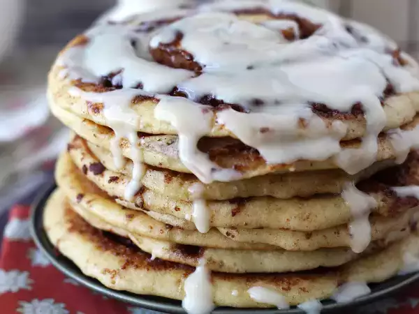 Recipe Cinnamon roll pancakes, for cinnamon lovers
