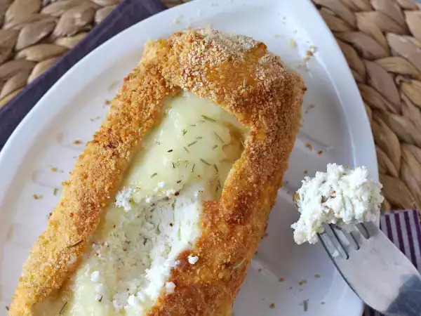 Recipe Crunchy, melt-in-your-mouth goat's cheese log breaded with air fryer: absolute comfort!
