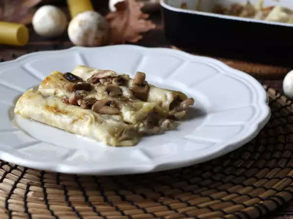 Recipe Cannelloni mushrooms and sausage