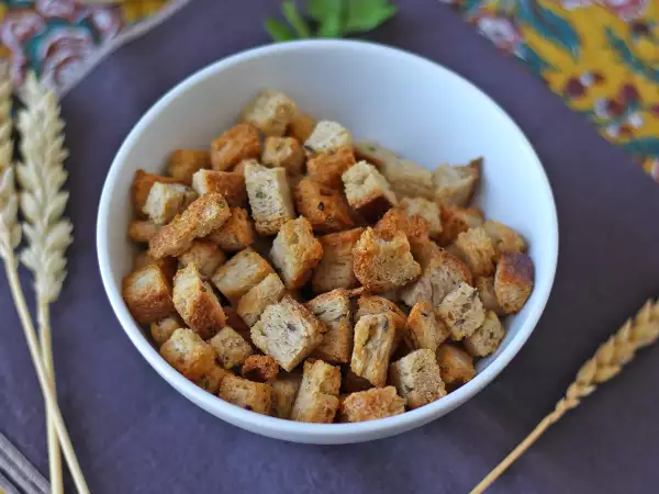 Recipe Crunchy herb croutons in the air fryer (quick and easy)