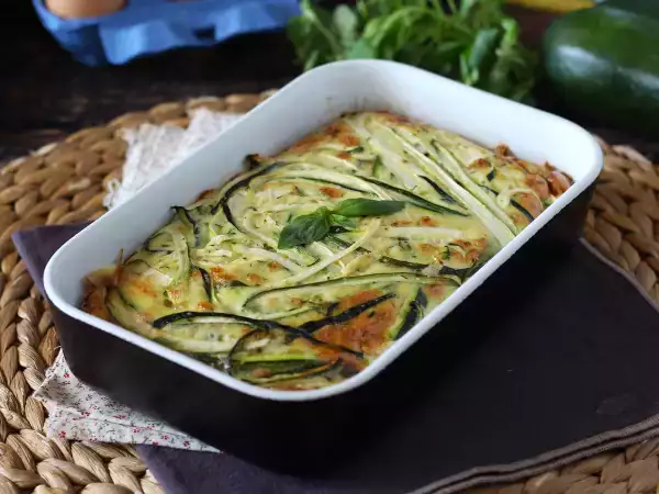 Recipe Baked zucchini frittata omelet with a secret ingredient