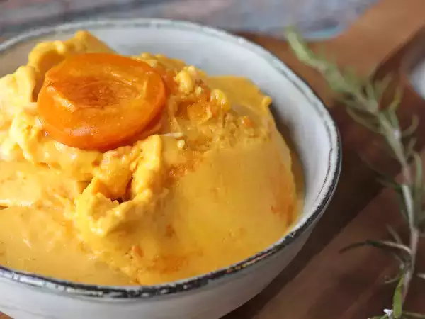 Recipe Roasted apricot ice cream made with the ninja creami