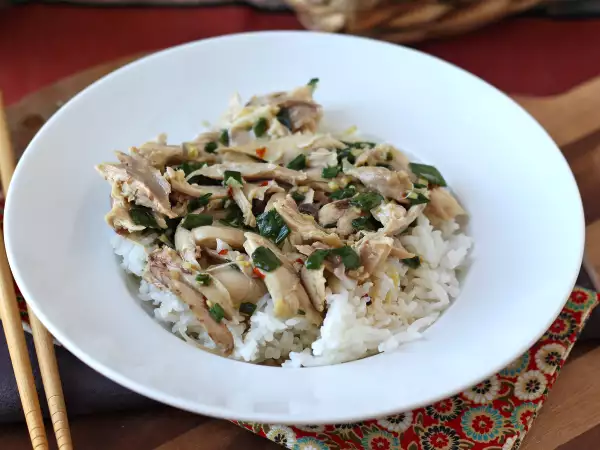 Recipe Steamed chinese chicken with ginger: ultra-tender and fragrant
