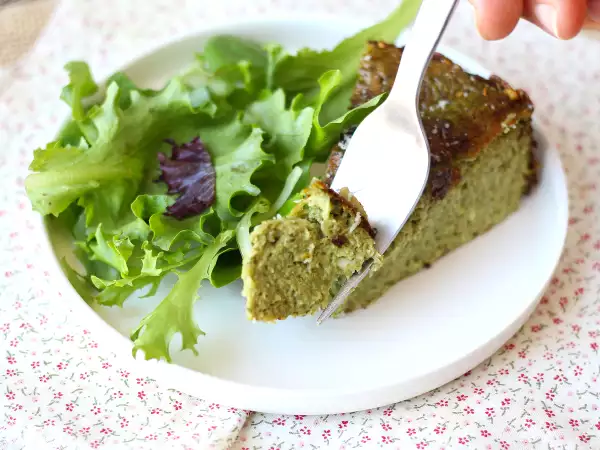 Recipe Crustless quiche with spinach and gouda