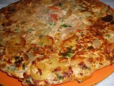 Recipe Prawn egg tortilla (also known as spanish omelet)