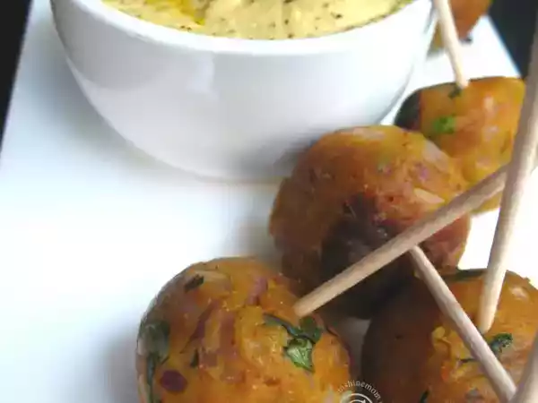 Recipe Vegan tofu croquettes with hummus - lebanese