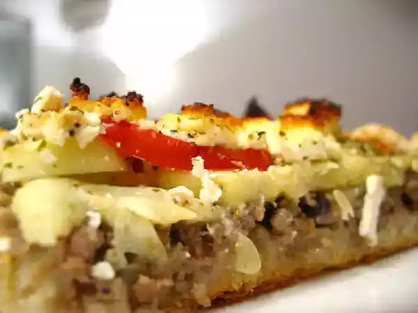 Recipe Beef, zucchini and tomato pie