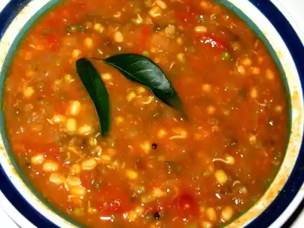Recipe Sprouted moong curry