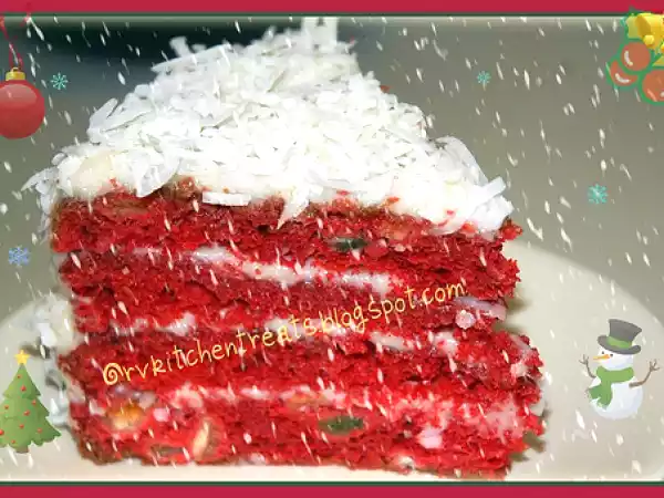 Recipe Red velvet fruit cake