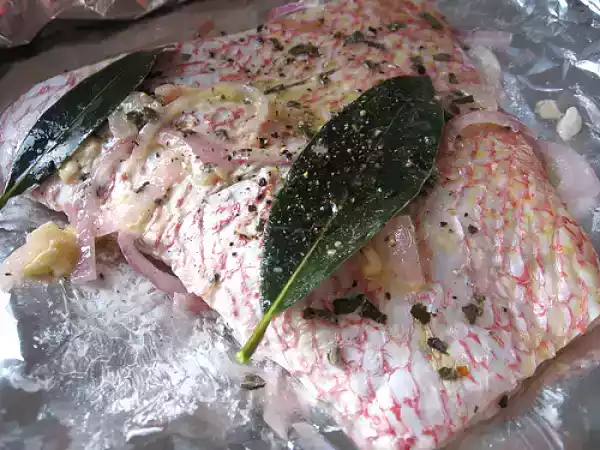 Recipe Baked snapper fillet