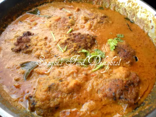 Recipe Masala vadai curry and chapathi - white kurma: