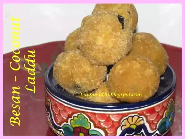 Recipe Besan-coconut laddu ? for a ?happy birthday?