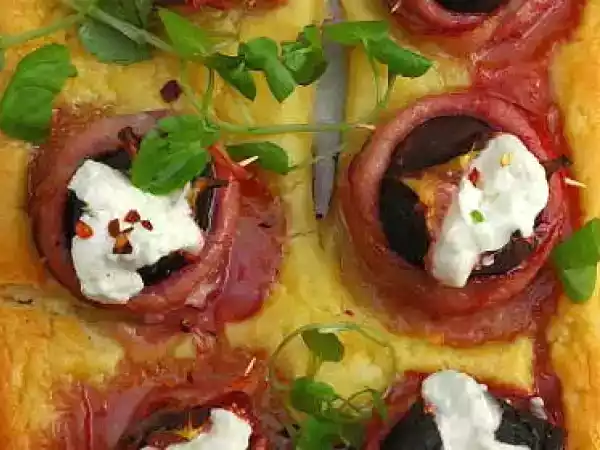Recipe Bacon, fig and goat's cheese tart