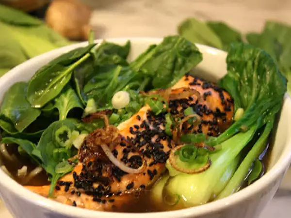 Recipe Narita teriyaki salmon soba soup