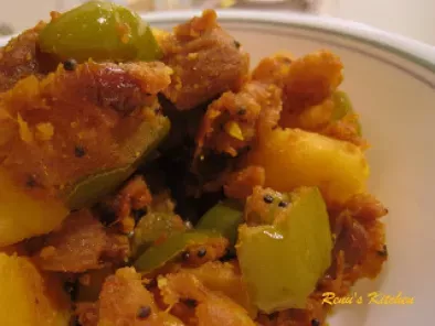 Recipe Shimla mirch aur alloo sabzi [potato bell pepper fry]