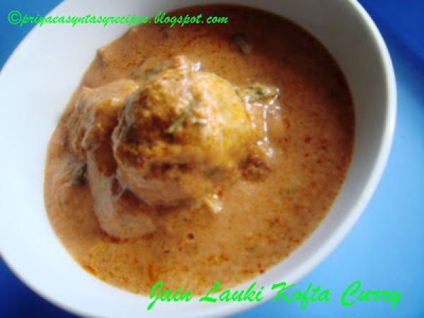 Recipe Jain lauki koftas curry