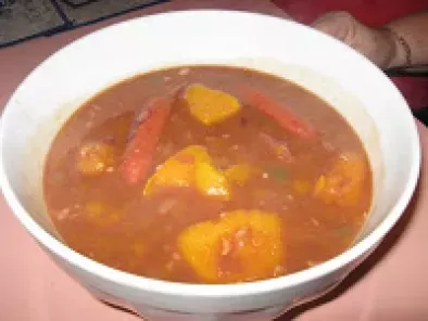 Recipe Mery's potaje de frijoles colorados (red bean soup)